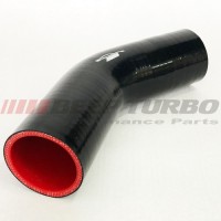 MANGUEIRA SILICONE PRETO 45º 2"